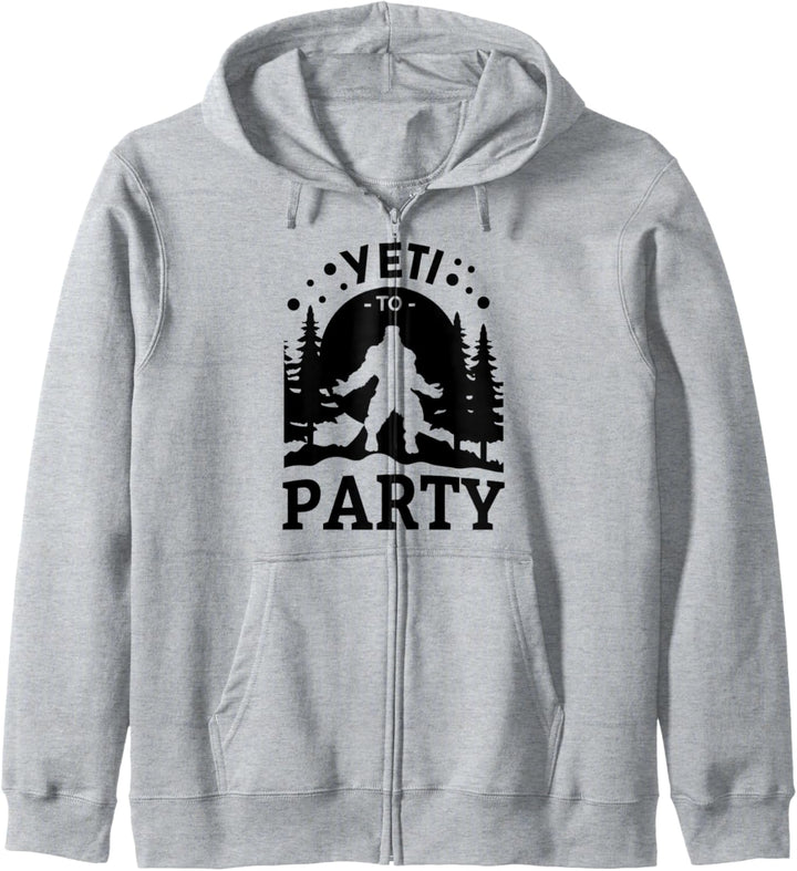 Yeti To Party Ready Pun – lustiges Yeti Bigfoot Sasquatch Zitat Kapuzenjacke