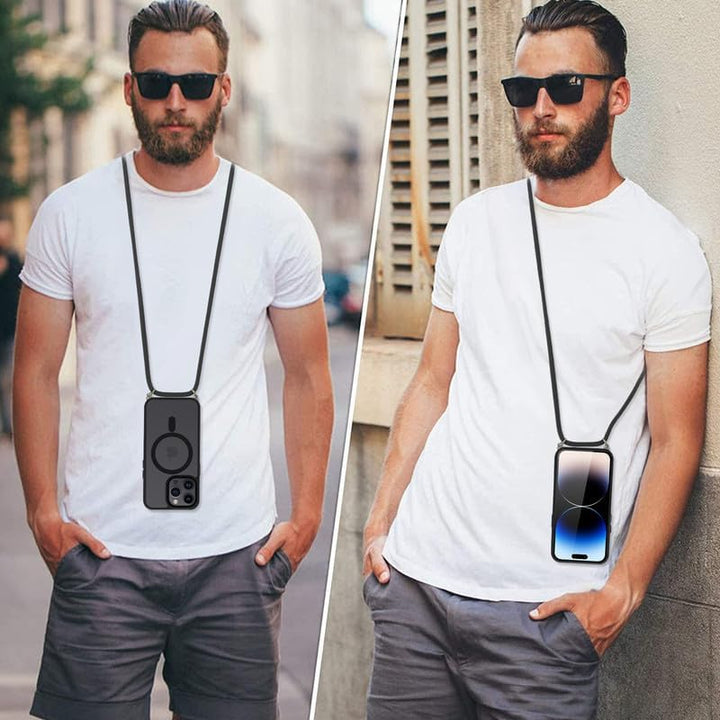Yoedge Magnetische Handyband für iPhone 11 Pro Max 6,5" Hülle mit Band,Handyhülle Kompatibel mit Mag