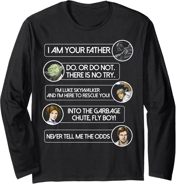 Star Wars Character Movie Quotes Langarmshirt