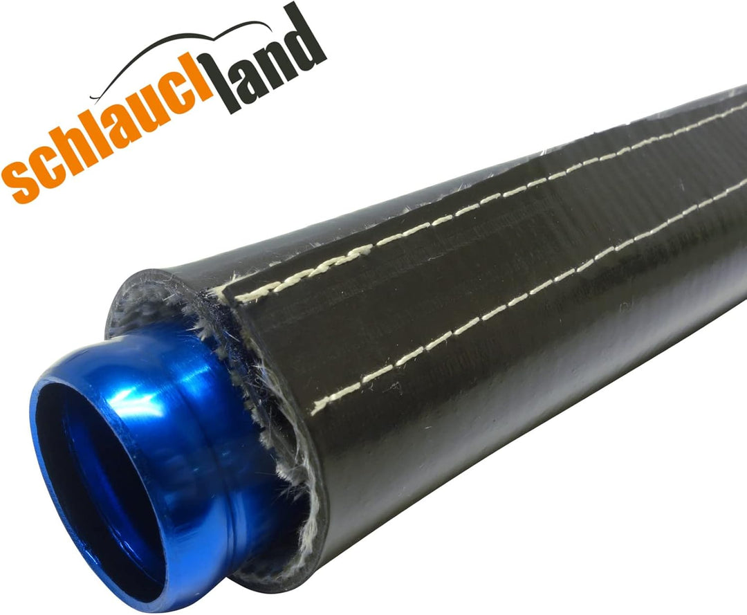 1m Silikon-Titan Hitzeschutzschlauch ID-Ø 10mm Klettverschluss schwarz | VIELE LÄNGEN & GRÖSSEN 10-1