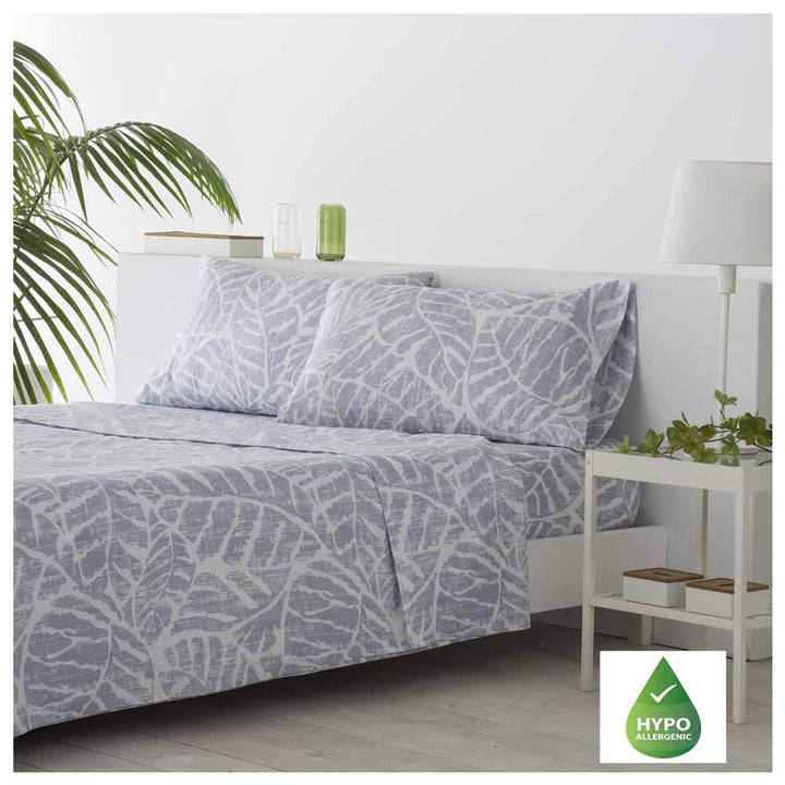 Cotton Artean Bettwäsche-Set, 200 x 190/200 cm Hypoallergen. Cama 200 X 200 Grau, Cama 200 X 200 Gra