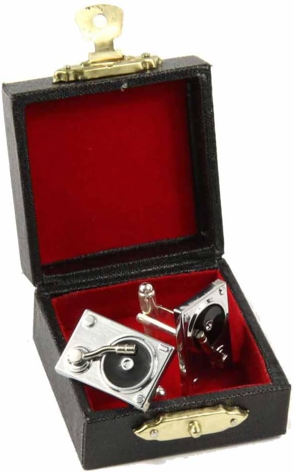 Miniblings Plattenspieler DJ Platte Musik Manschettenknöpfe - Handmade I Manschettenknopf Cufflinks