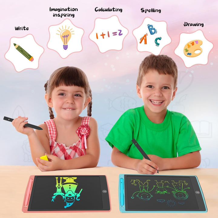 LCD Schreibtafel Spielzeug für Kinder 12.5 Zoll, 2-Pack Maltafel Bunte Kritzeleien, Geschenke für 3-