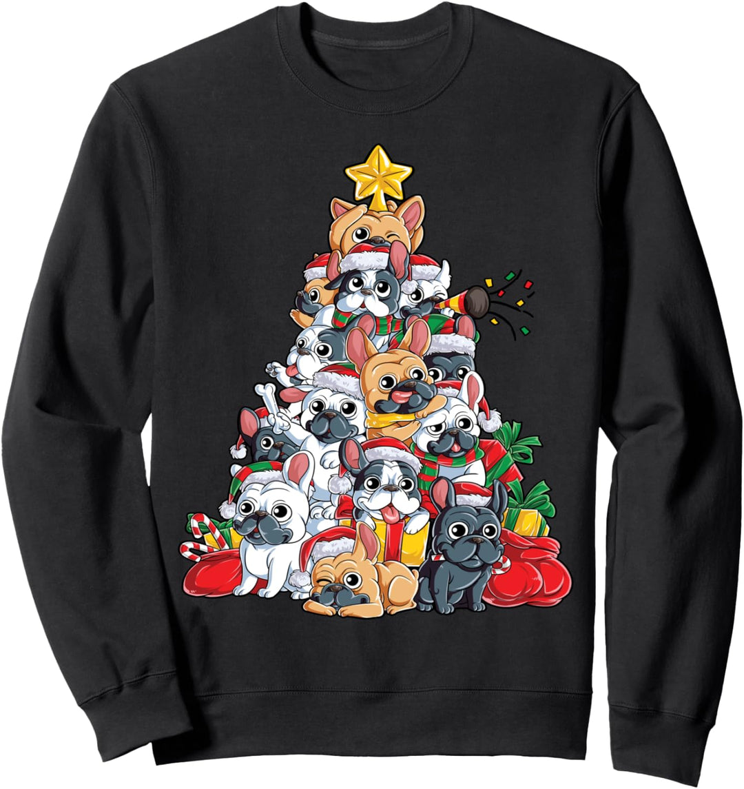 French Bulldog Christmas Tree Dog Santa Xmas Boys Dogmas Sweatshirt