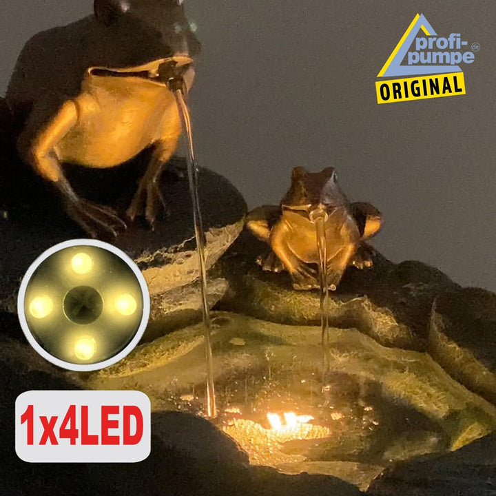 Gartenbrunnen Brunnen Zierbrunnen Zimmerbrunnen Springbrunnen Brunnen Teich-König mit LED-Licht 230V