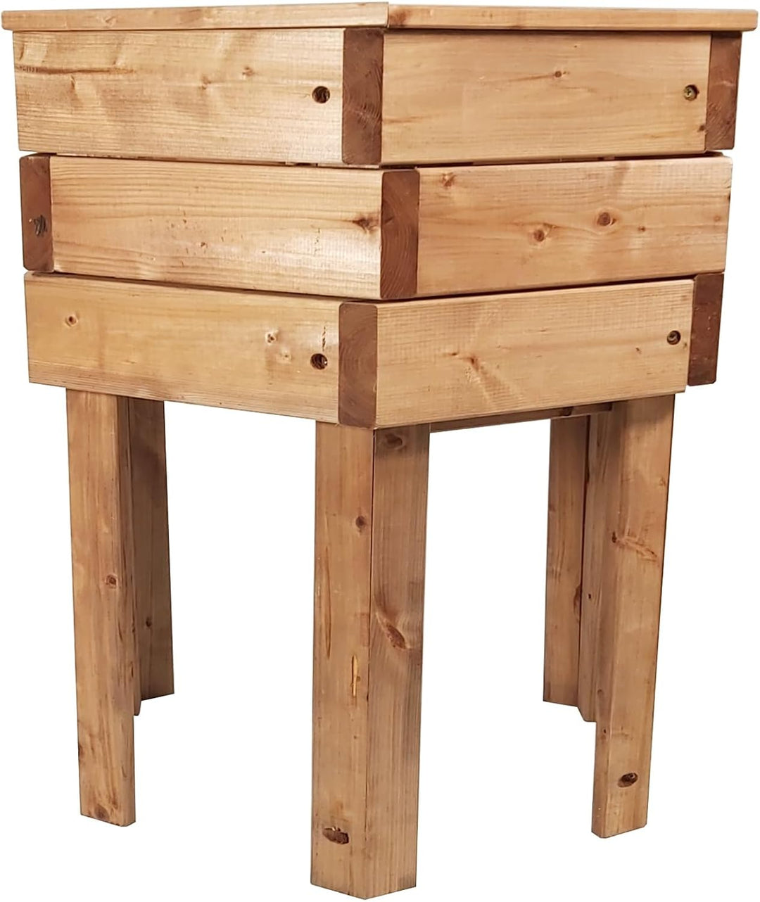 NATIV Hochbeet sechseckig | formschöner Pflanzkasten aus Holz in Wabenform | braun, imprägniert | St