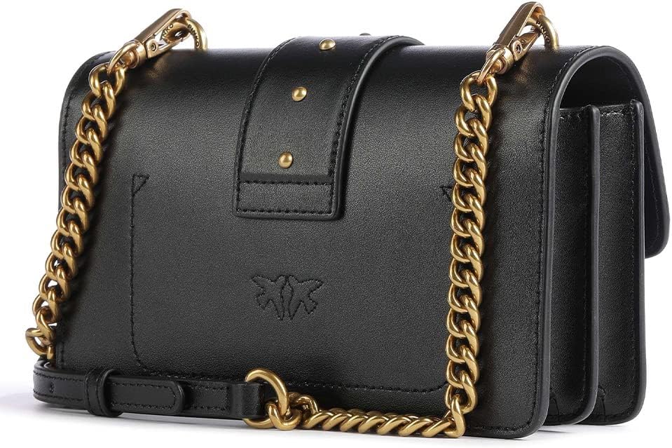 Pinko, Mini Love Bag One Simply, Damen-Tasche, Einheitsgrösse Z99q Schwarz-antik-gold, Z99q Schwarz-