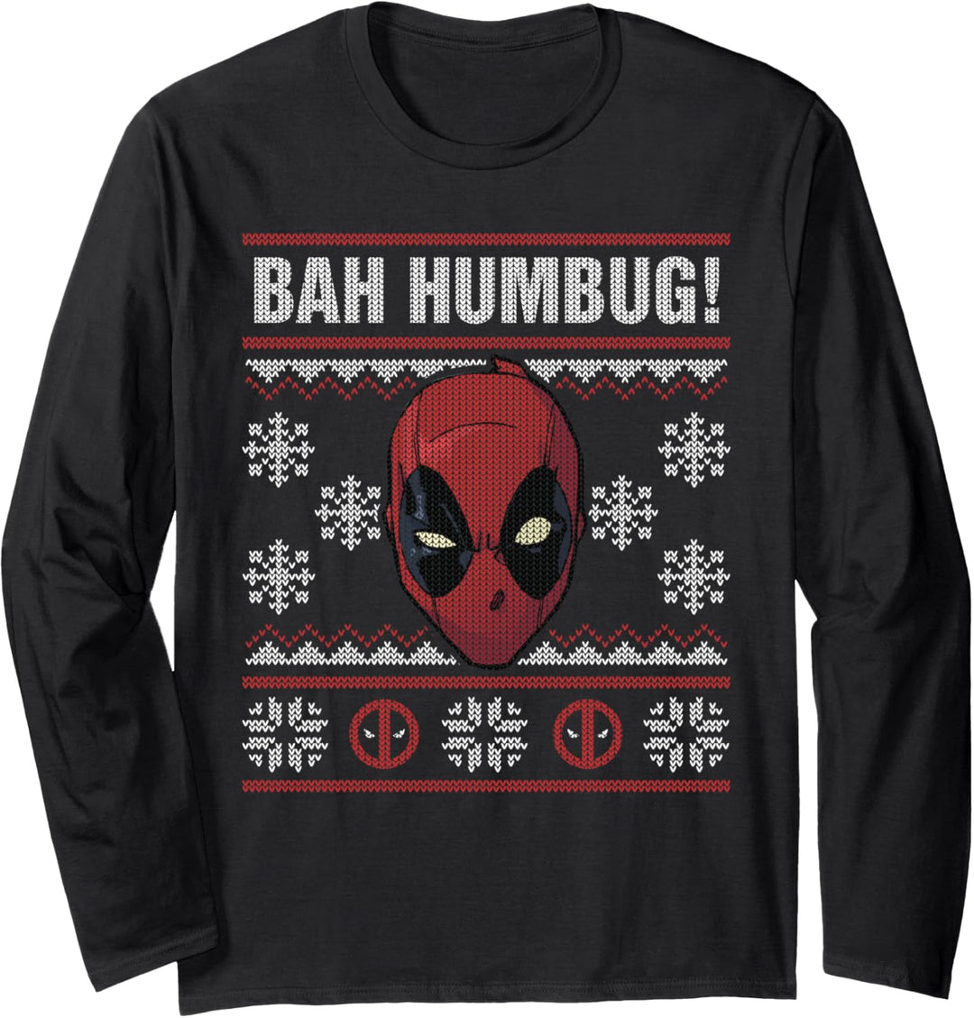 Marvel Deadpool Bah Humbug Holiday Langarmshirt