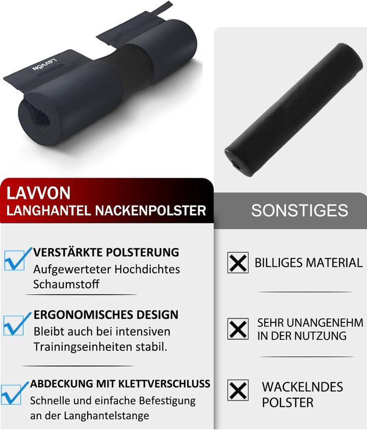 Langhantel Polster Nylon Padding AntiSlip- Hip Thrust Pad Polster für Langhantelstange - Hantel Nack