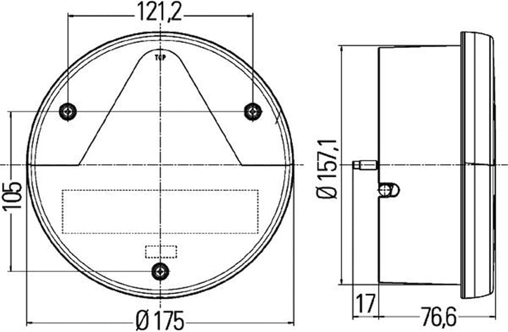 HELLA - Heckleuchte - Hybrid - 12V - Anbau/geschraubt - Lichtscheibenfarbe: rot/gelb - LED-Lichtfarb