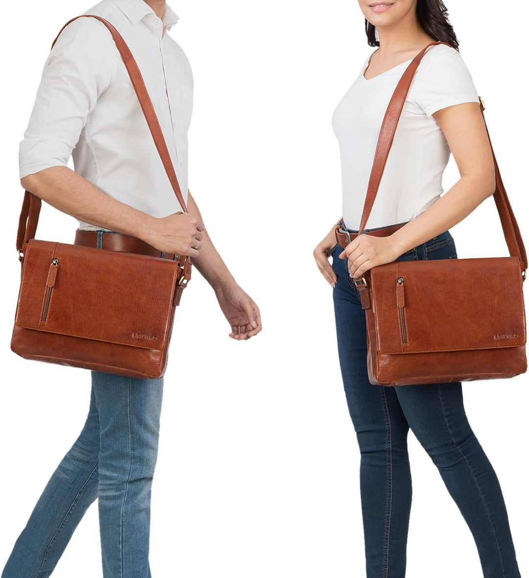 STILORD 'Davis' Messenger Bag Leder 13 Zoll Laptop Tasche Vintage Umhängetasche Schultertasche für U