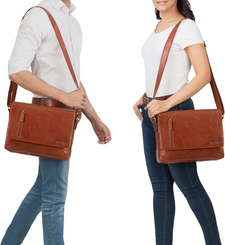 STILORD 'Davis' Messenger Bag Leder 13 Zoll Laptop Tasche Vintage Umhängetasche Schultertasche für U