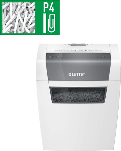 Leitz IQ Home Partikelschnitt Aktenvernichter P4, 7-6 Blatt (70-80 g/m²), 15 Liter Abfallbehälter, L