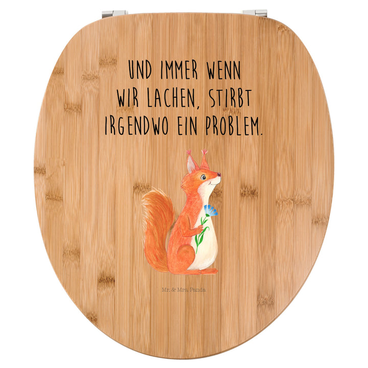 Mr. & Mrs. Panda Motiv WC Sitz Eichhörnchen Blume - Geschenk, Klobrille, Spruch positiv, Tiere, Spru