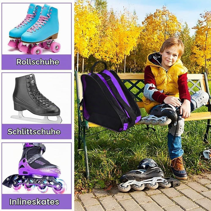 Tasche Erwachsene Rollschuhetasche Ice Skate Eishockey Bag Skischuhtasche mit Verstellbar Tragerieme