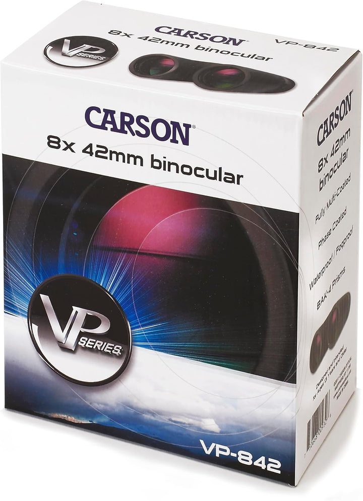 Carson Full-Size Fernglas, 8x42mm, wasserdicht und beschlagfrei (VP-842) 8x42mm Full-Size, 8x42mm Fu
