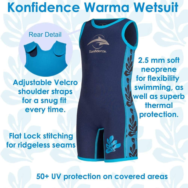 Konfidence Warma, Neopren-Anzug für Kinder Gr. 2-3 Jahre, Blue Palm Blue Palm 3 Jahre