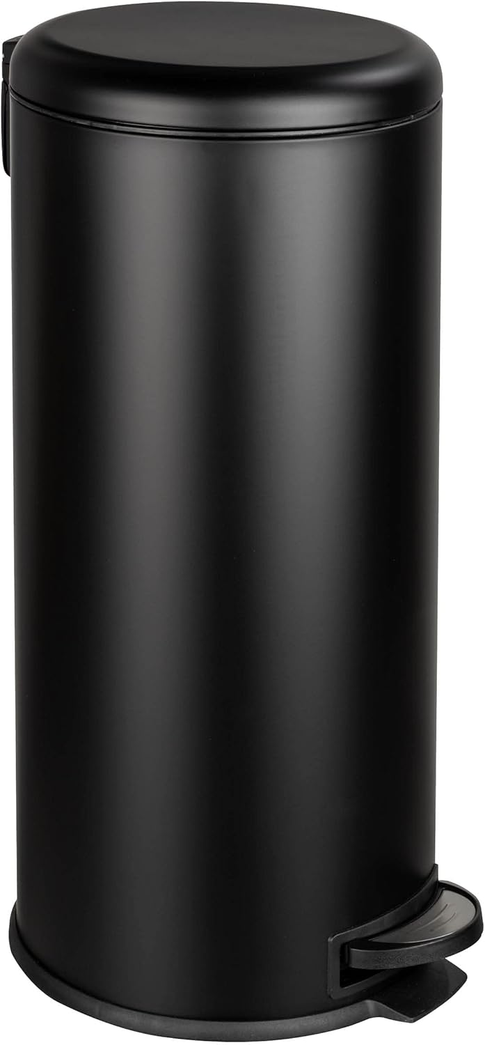 WENKO Küchen Abfalleimer Leman, 30 Liter, Mülleimer mit Absenkautomatik, Tretfunktion, herausnehmbar