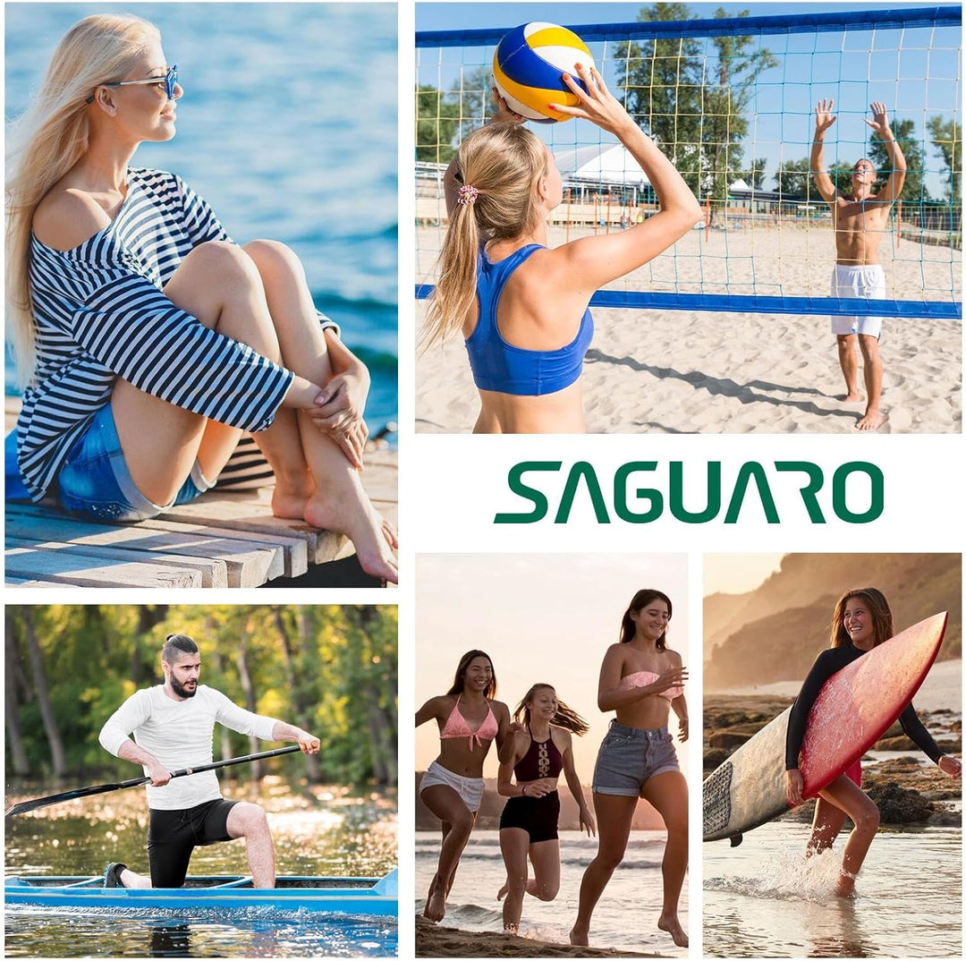 SAGUARO Herren Badeschuhe Damen rutschfeste Sohle Schnell Trocknend Schwimmschuhe 42 EU Azurblau, 42