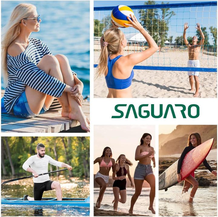 SAGUARO Herren Badeschuhe Damen rutschfeste Sohle Schnell Trocknend Schwimmschuhe 42 EU Azurblau, 42