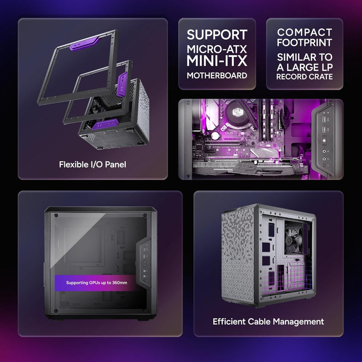 Cooler Master MasterBox Q300L PC Gehäuse 'Micro-ATX, Mini-ITX, USB 3.0, Seitenfenster' MCB-Q300L-KAN