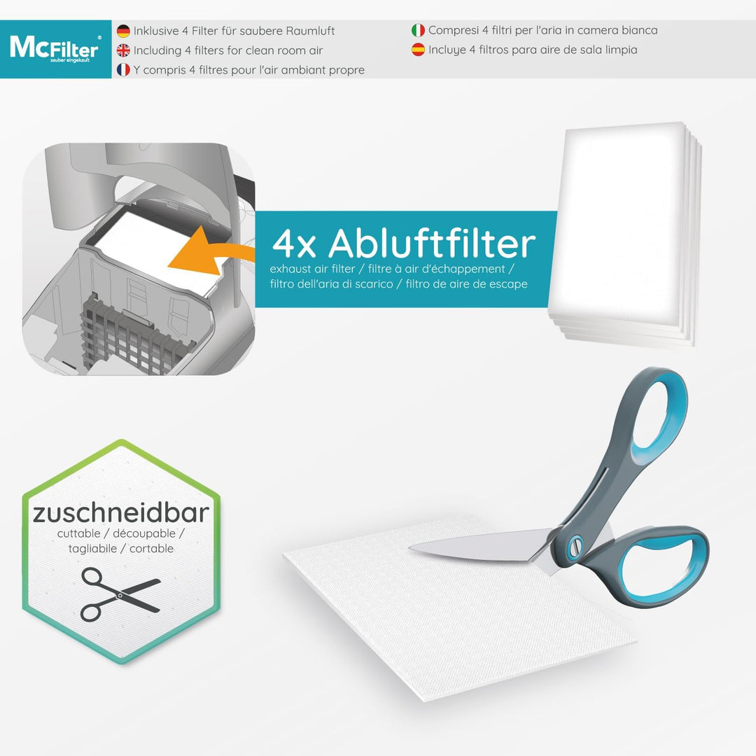McFilter | 20 Staubsaugerbeutel passend für Siemens Baureihe VS06 synchropower und Baureihe VS08 Sta
