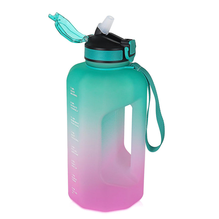 2.2 Liter Trinkflasche mit Strohhalm, BPA Freie Grosse Wasserflasche Auslaufsichere für Fitnessstudi