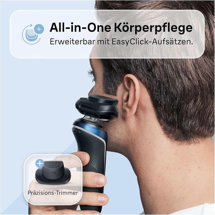 Braun Series 6 Elektrorasierer mit EasyClick-Präzisionstrimmer-Aufsatz, SensoFlex Rasierer Herren mi