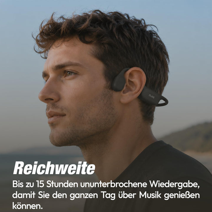 D-JIX Triton 600 – Kopfhörer, Bluetooth 6.0 &amp; MP3 32 GB | wasserdicht IP68 | Akkulaufzeit 15 Stunden
