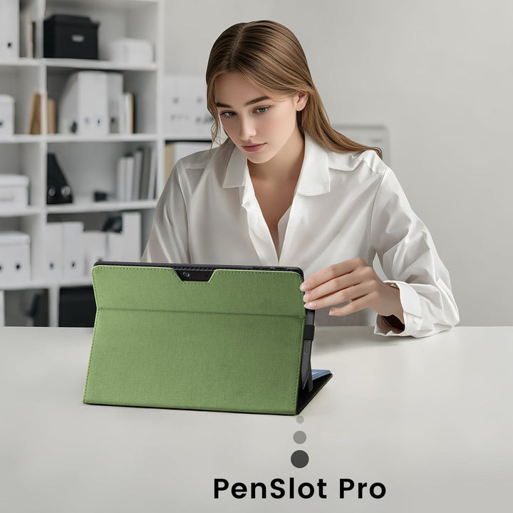 Omnpak Hülle für Surface Pro 9 Tablet, Business-Hülle mit Stifthalter, Einstellbarer Multi-Betrachtu