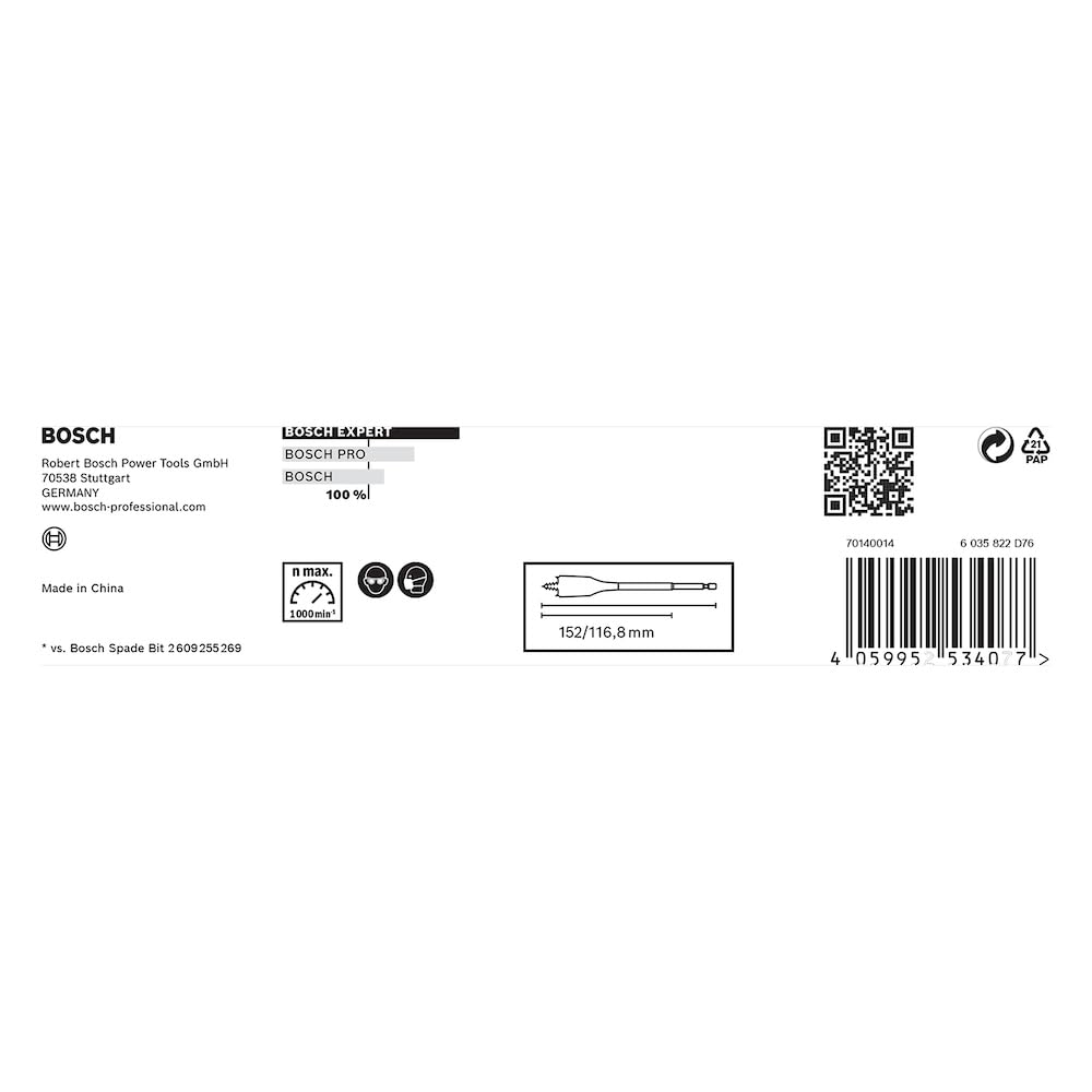 Bosch Accessories 6x Expert SelfCut Speed Flachfräsbohrer Set (für Weichholz, Grobspanplatte, Ø 13-2