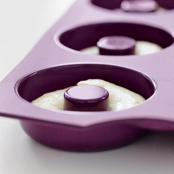 TUPPERWARE Backen Silikonform Donut/Bagel lila Backform Silikon Diabolo Donut Silikon, Donut Silikon