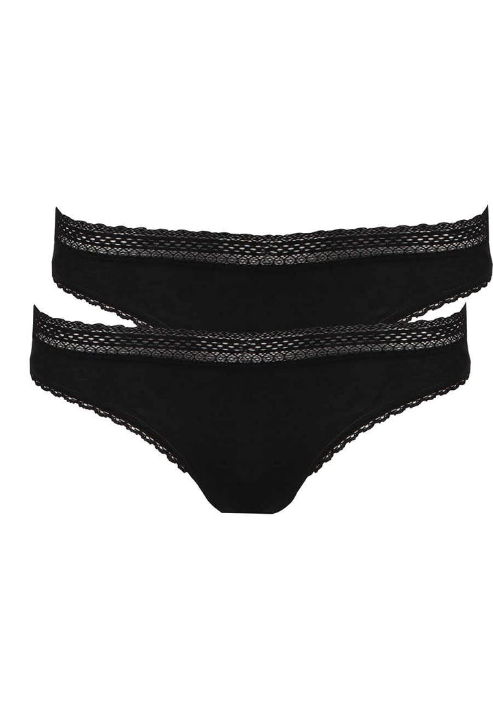Schiesser Damen 2 PACK Menstruationswäsche/ Periodenslip auslaufsicher - Secret Care 42-44 Schwarz_1