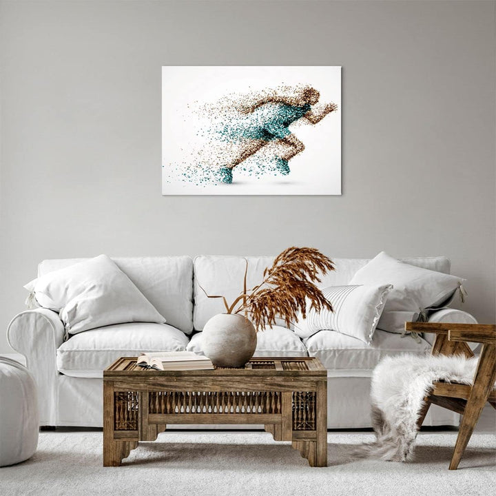 Bilder auf Leinwand Athlet sprinter sport läufer Leinwandbild 70x50cm Wandbilder Dekoration Wohnzimm