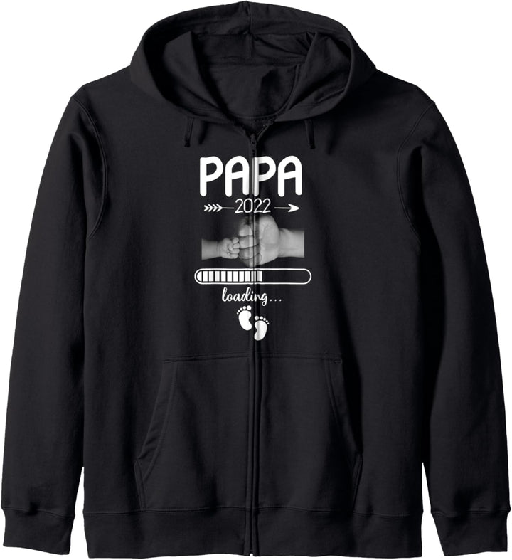 Papa 2022 Loading Werdender Vater Ankündigung Vatertag Kapuzenjacke