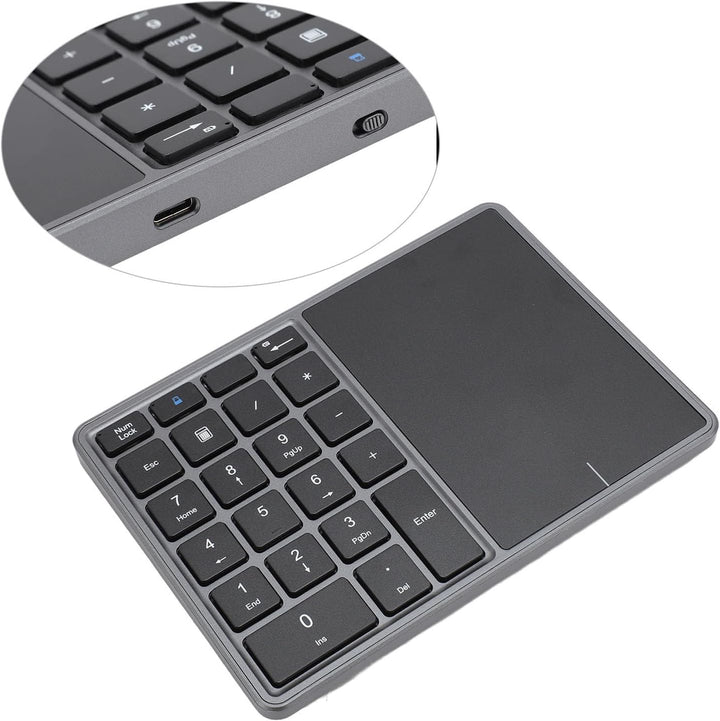 VBESTLIFE Kabellose Zifferntastatur, Bluetooth 4.2 und Kabellose 2,4 G-Dual-Modi-Zifferntastatur mit