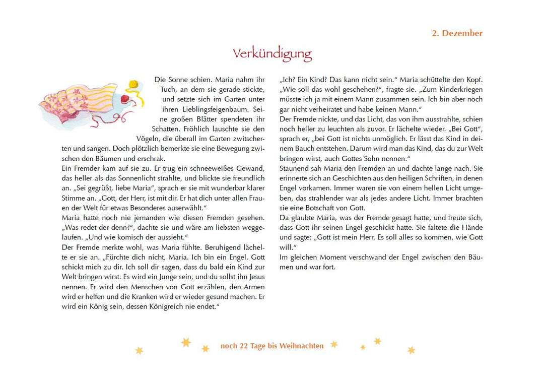 Die Weihnachtsgeschichte. Ein Adventskalender mit einem grossen Fensterbild (Adventskalender mit Ges