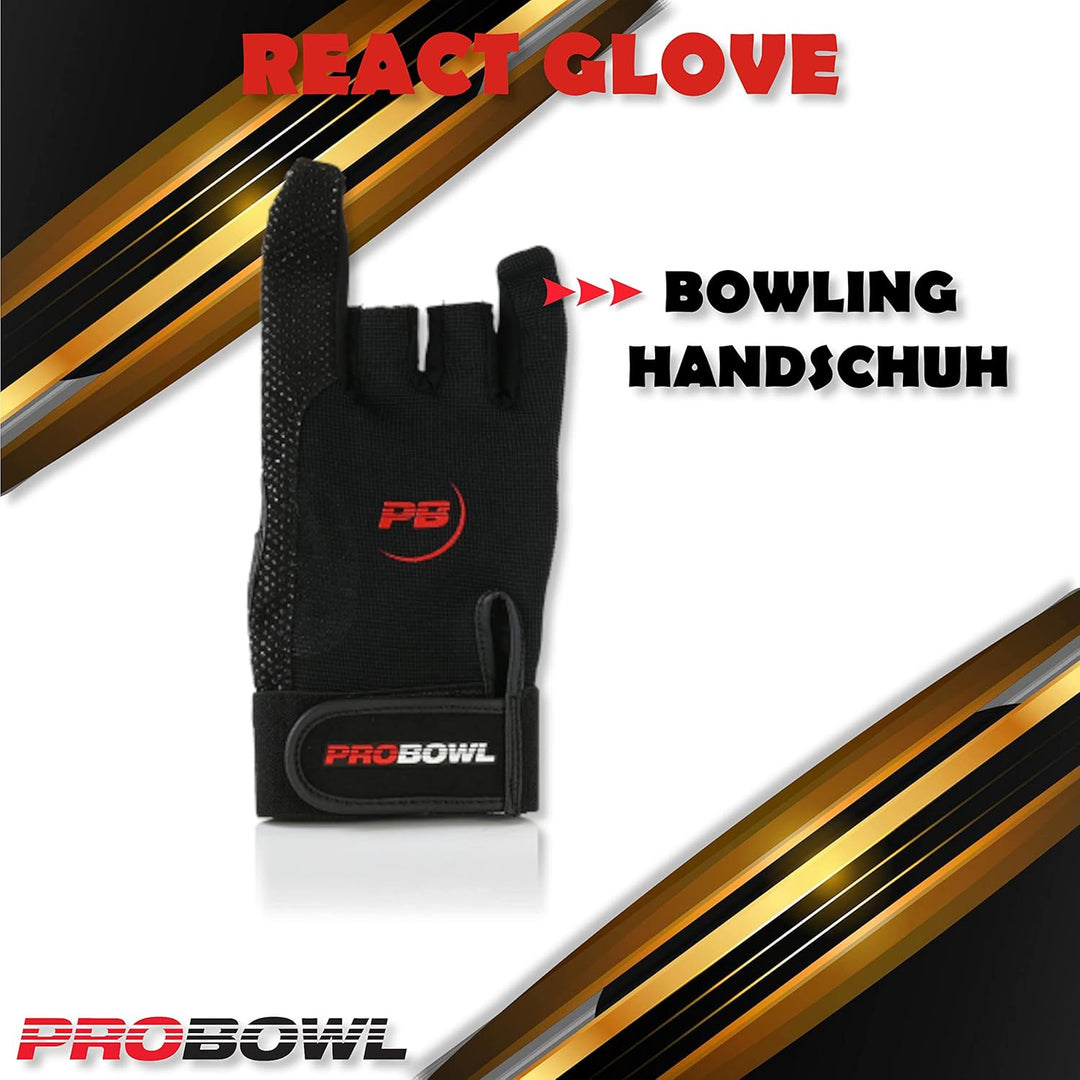 Pro Bowl React Glove – Bowling Handschuh – Schützt Hände Finger – Damen Herren Kids Erwachsene – Bie
