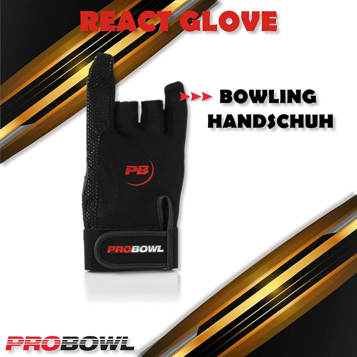 Pro Bowl React Glove – Bowling Handschuh – Schützt Hände Finger – Damen Herren Kids Erwachsene – Bie
