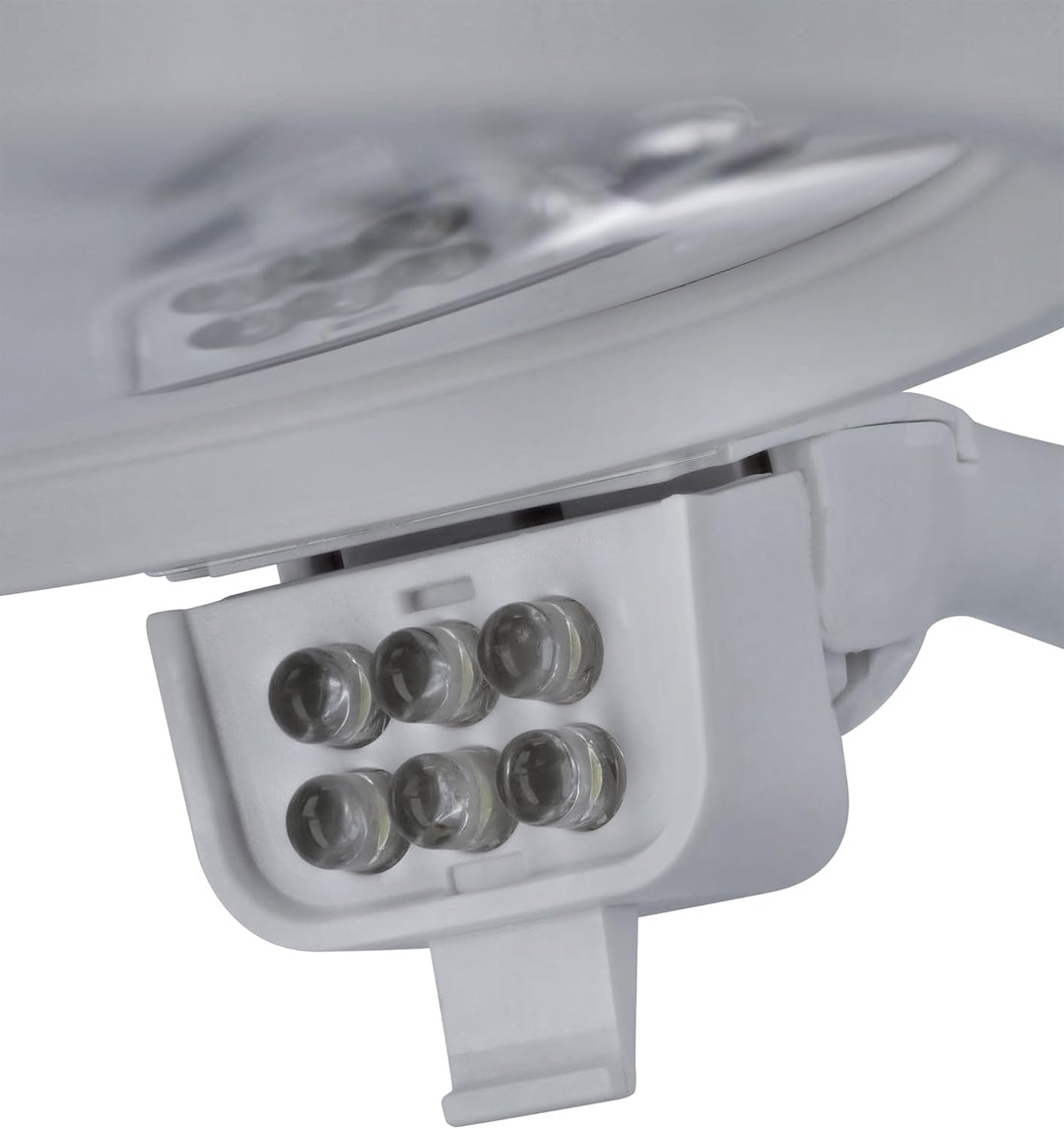 Rollei Tischlupe mit LED-Licht und Gelenk-Arm – 1,8X und 3,3X Vergrösserung, 6 LEDs mit Einstellbare