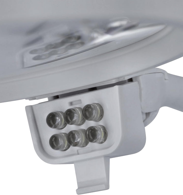 Rollei Tischlupe mit LED-Licht und Gelenk-Arm – 1,8X und 3,3X Vergrösserung, 6 LEDs mit Einstellbare