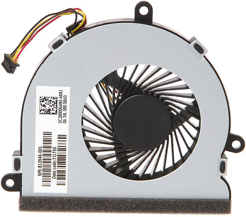 luosh Laptop Cooler CPU-Lüfter für HP 15-AC-Serie, 7,8 cm, Laptopkühler, Lüfter für HP DC28000GAR0 S