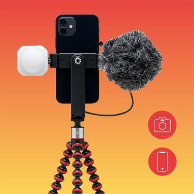 JOBY GorillaPod GO, Flexibles Stativ mit Kugelkopf und GripTight 360 Halterung für Smartphone, Kompa