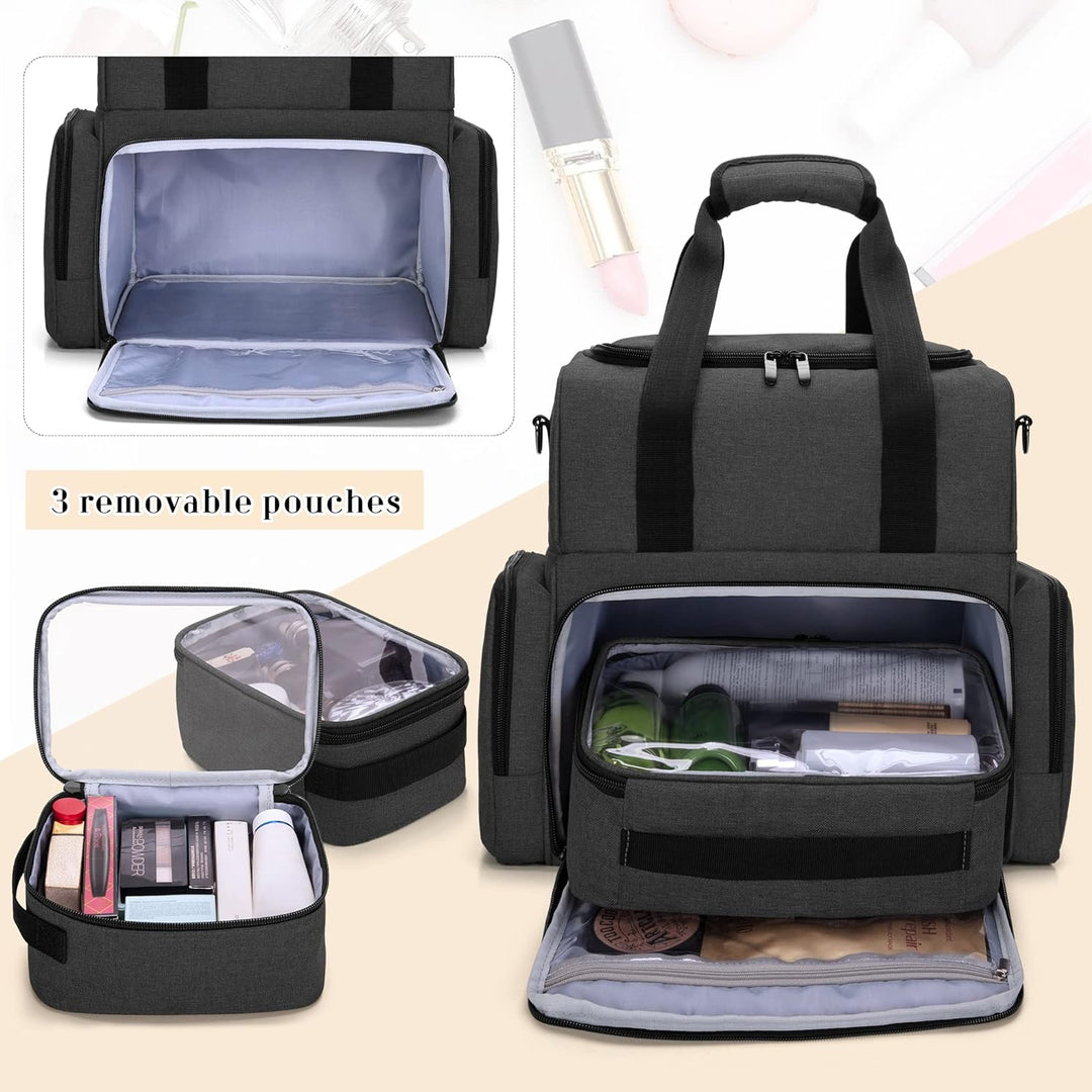 BAFASO Kosmetik Organizer Tasche, Make Up Tasche für Damen, Kulturtasche mit Grosser Kapazität, Kosm