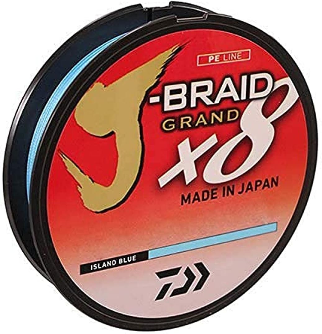 Daiwa J-Braid Grand Spule, 20,3 x 277,7 m 274 m (300 Yards), 9 kg Blau (Island Blue), 274 m (300 Yar