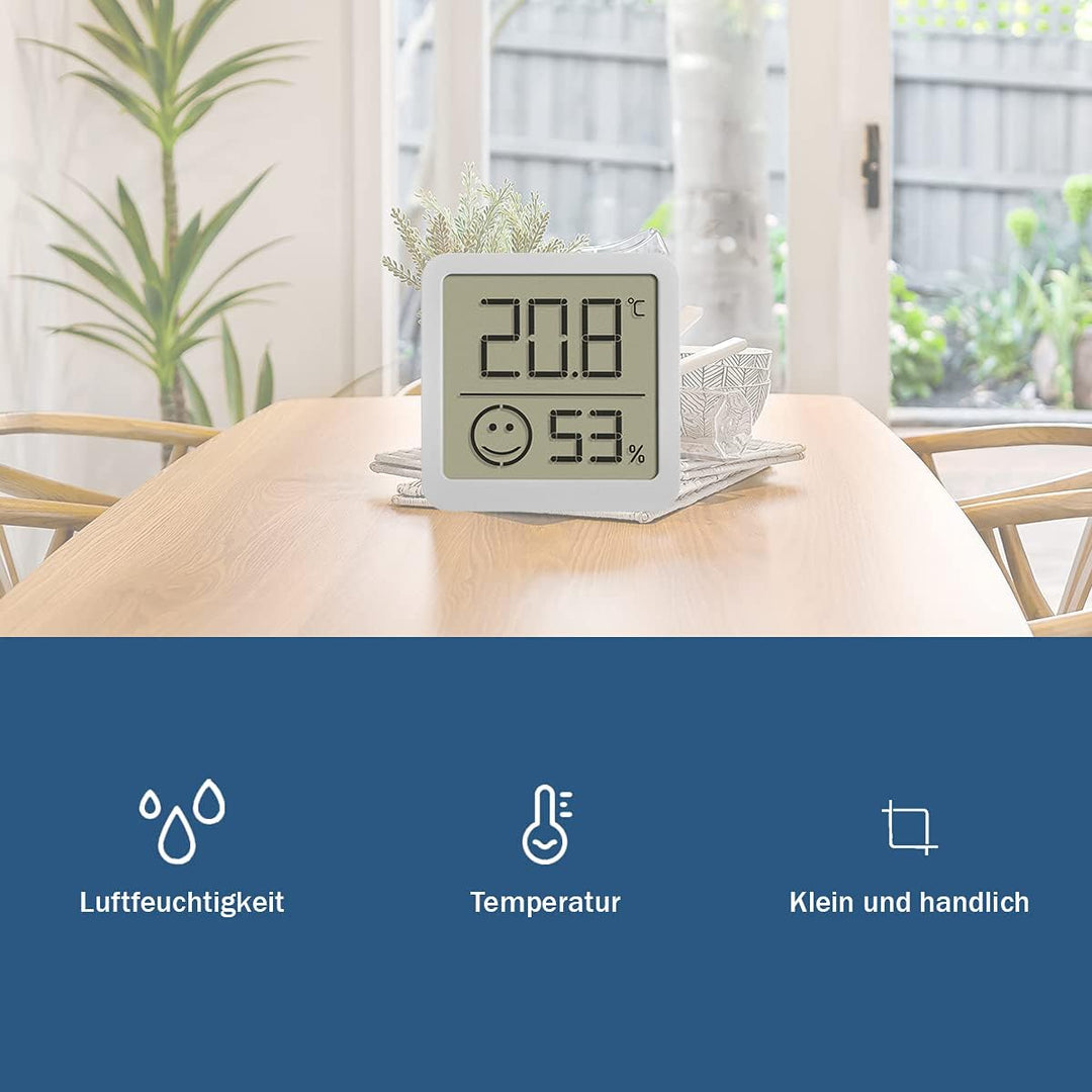 TFA Dostmann digitales Thermo-Hygrometer, 4er Set, 30.5053.02.04, Innentemperatur und Luftfeuchtigke