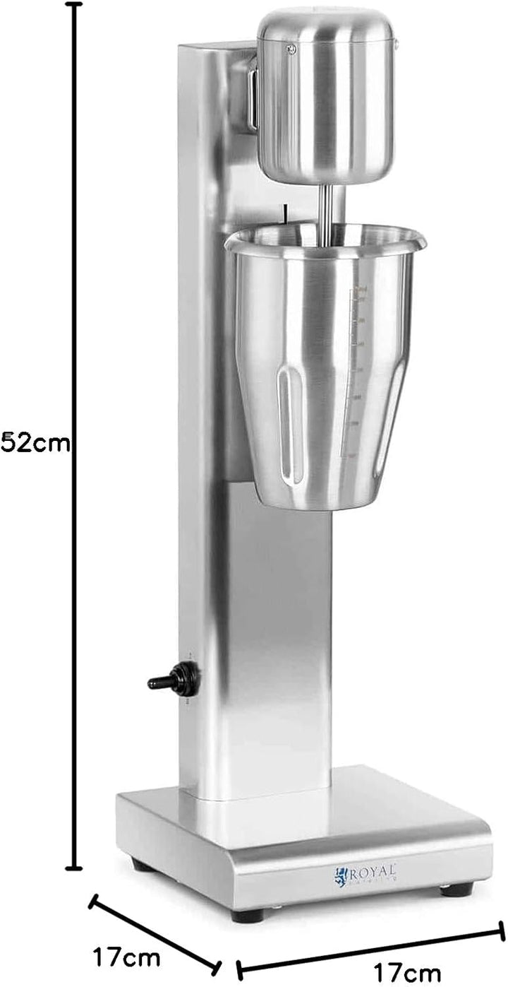 Royal Catering RCPMS-80S Milchshaker 1 l 15.000 U/min Edelstahl Standmixer Hochleistungsmixer
