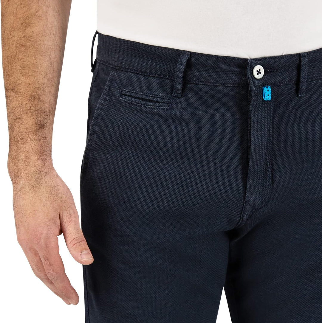 Pierre Cardin Herren Chino Futureflex Lyon | Männer Hose | Tapered Fit 30W / 34L Blau, 30W / 34L Bla