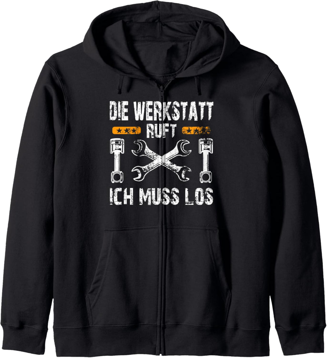 Mechaniker Geschenk Die Werkstatt Ruft Mechatroniker KFZ Kapuzenjacke