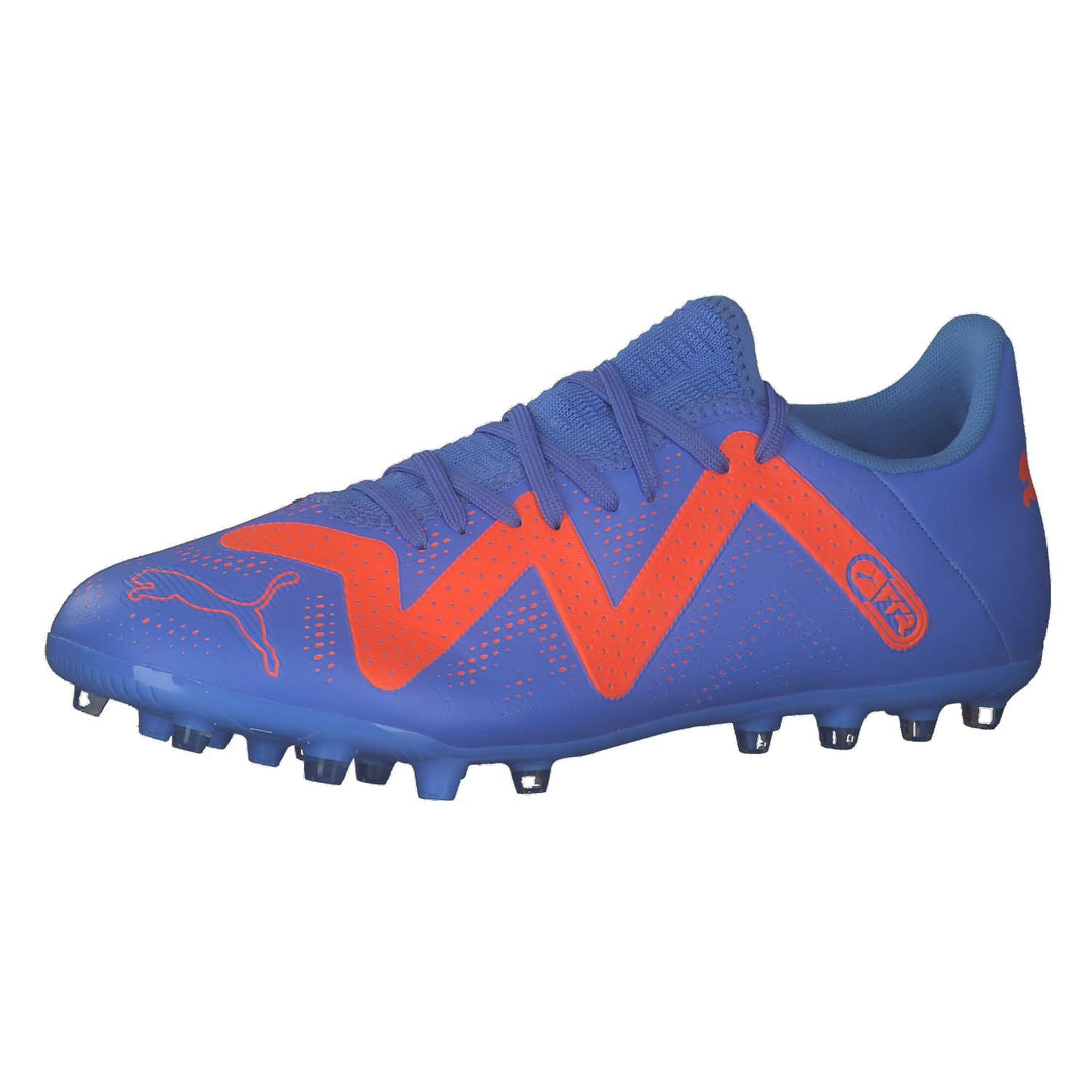 PUMA Herren Future Play Mg Fussballschuh, 42 EU Blue Glimmer Puma White Ultra Orange